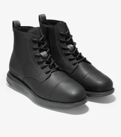 Bota Negra Acolchada con Cordones para Hombre | Grand Atlantic Boot^Cole Haan Flash Sale