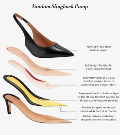Zapatos de Tacón Forrado en Piel de Mujer | Women's Vandam Sling Back^Cole Haan Outlet