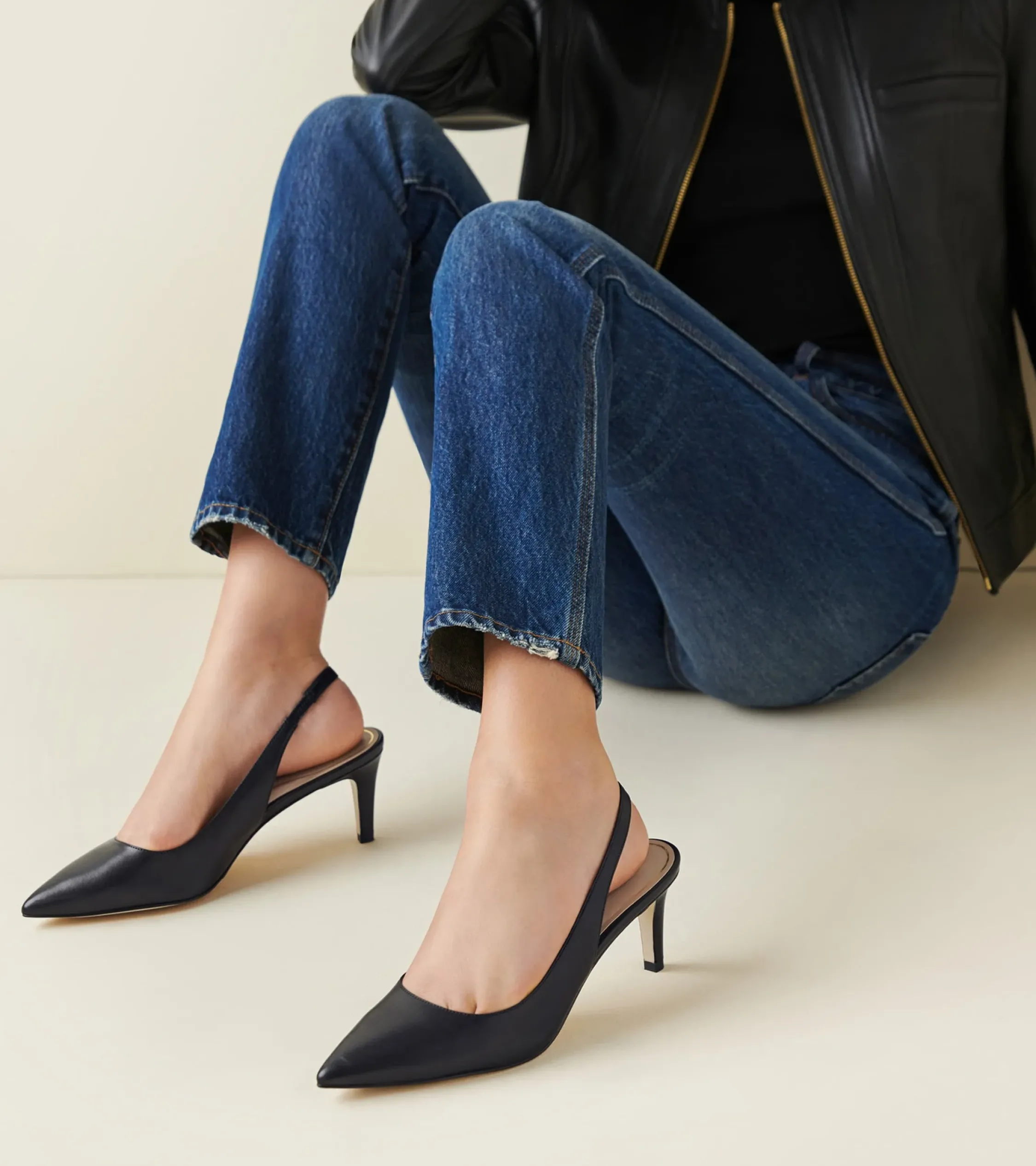 Zapatos de Tacón Forrado en Piel de Mujer | Women's Vandam Sling Back^Cole Haan Outlet